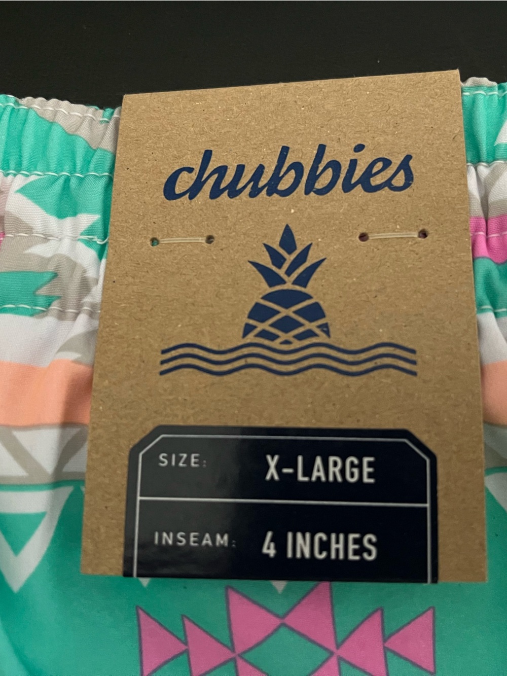 chubbies Turquoise, Coral & Pink Aztec Swim Trunks - Picture 3 of 6